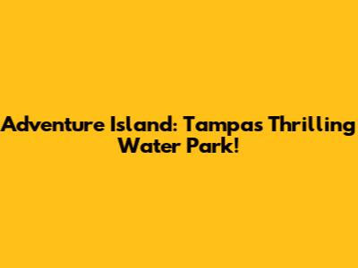 Adventure Island: Tampa's Thrilling Water Park!