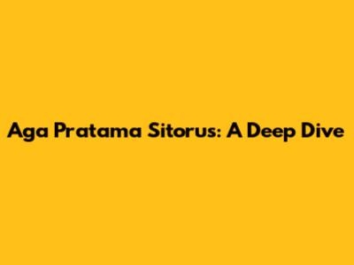 Aga Pratama Sitorus: A Deep Dive