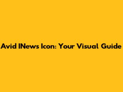 Avid INews Icon: Your Visual Guide