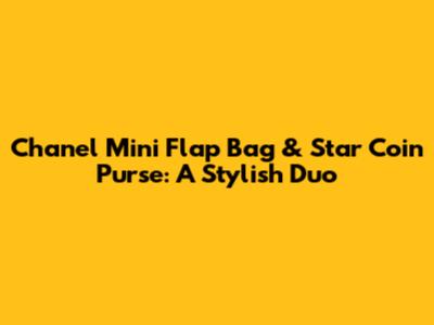 Chanel Mini Flap Bag & Star Coin Purse: A Stylish Duo