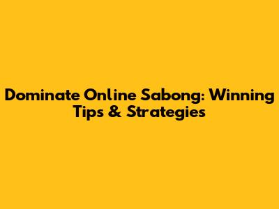 Dominate Online Sabong: Winning Tips & Strategies