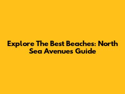 Explore The Best Beaches: North Sea Avenues Guide