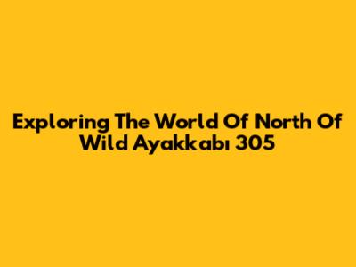 Exploring The World Of North Of Wild Ayakkabı 305