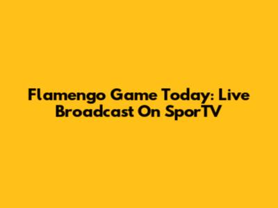 Flamengo Game Today: Live Broadcast On SporTV