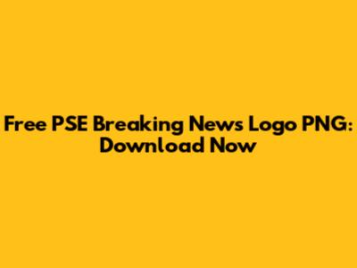 Free PSE Breaking News Logo PNG: Download Now