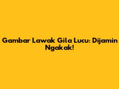 Gambar Lawak Gila Lucu: Dijamin Ngakak!