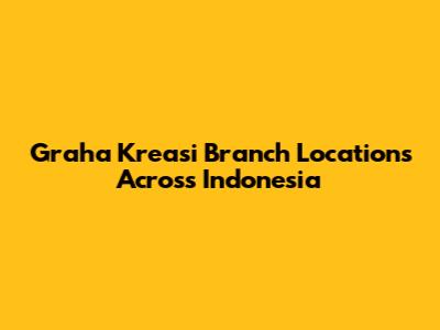 Graha Kreasi Branch Locations Across Indonesia