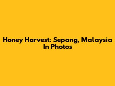 Honey Harvest: Sepang, Malaysia In Photos