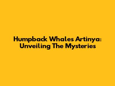 Humpback Whales Artinya: Unveiling The Mysteries