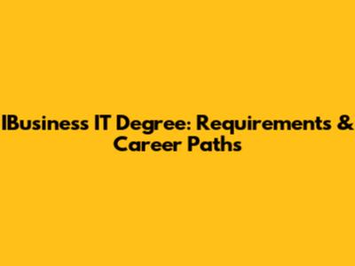 IBusiness IT Degree: Requirements & Career Paths