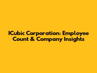 ICubic Corporation: Employee Count & Company Insights