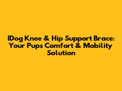 IDog Knee & Hip Support Brace: Your Pup's Comfort & Mobility Solution