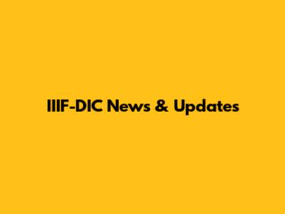 IIIF-DIC News & Updates