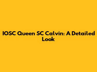 IOSC Queen SC Calvin: A Detailed Look