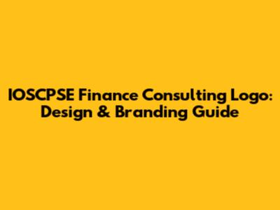IOSCPSE Finance Consulting Logo: Design & Branding Guide