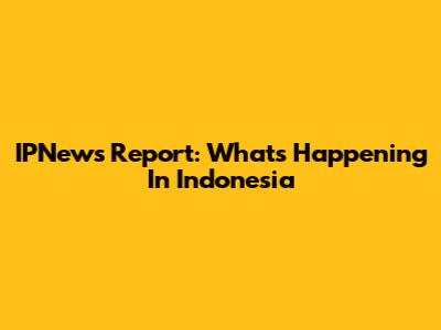 IPNews Report: What's Happening In Indonesia