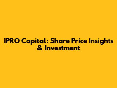 IPRO Capital: Share Price Insights & Investment