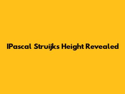 IPascal Struijk's Height Revealed