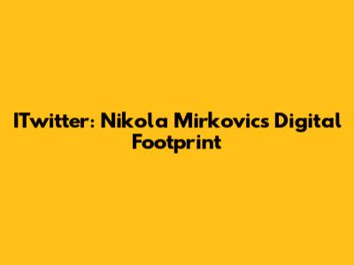 ITwitter: Nikola Mirkovic's Digital Footprint