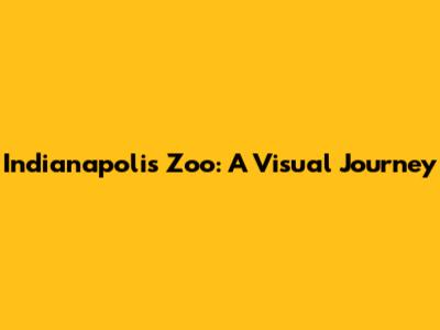 Indianapolis Zoo: A Visual Journey