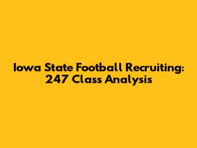 Iowa State Football Recruiting: 247 Class Analysis