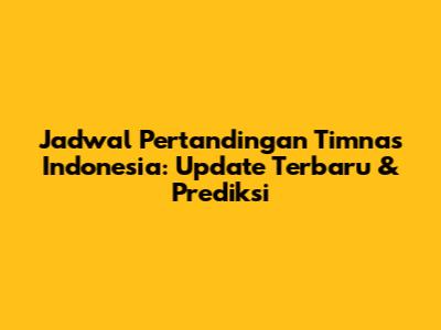 Jadwal Pertandingan Timnas Indonesia: Update Terbaru & Prediksi