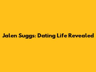 Jalen Suggs: Dating Life Revealed