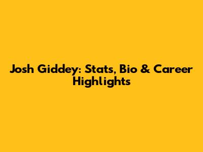 Josh Giddey: Stats, Bio & Career Highlights