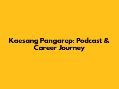 Kaesang Pangarep: Podcast & Career Journey
