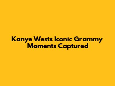 Kanye West's Iconic Grammy Moments Captured