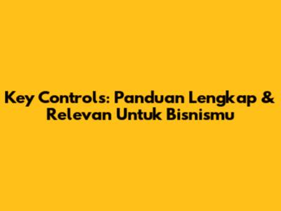 Key Controls: Panduan Lengkap & Relevan Untuk Bisnismu