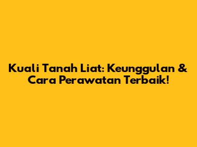 Kuali Tanah Liat: Keunggulan & Cara Perawatan Terbaik!