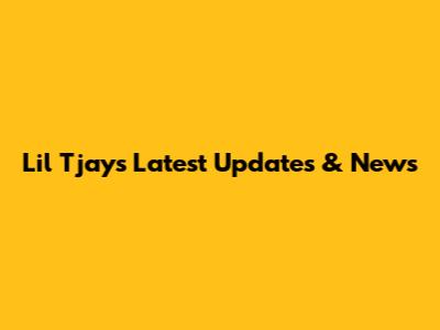 Lil Tjay's Latest Updates & News