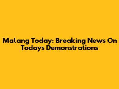 Malang Today: Breaking News On Today's Demonstrations