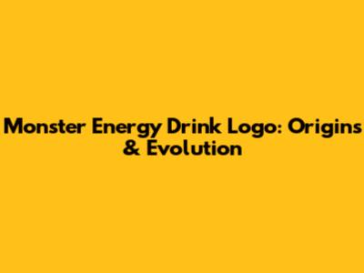Monster Energy Drink Logo: Origins & Evolution