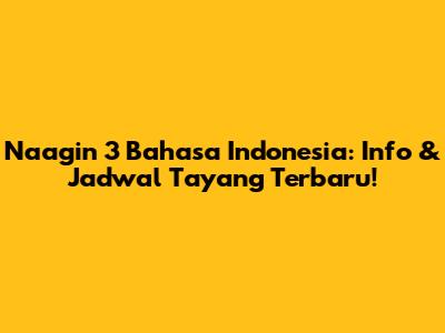 Naagin 3 Bahasa Indonesia: Info & Jadwal Tayang Terbaru!