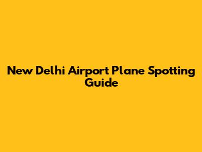 New Delhi Airport Plane Spotting Guide