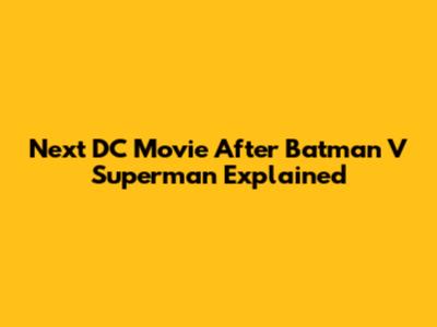 Next DC Movie After Batman V Superman Explained