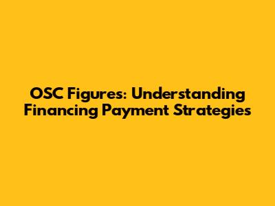 OSC Figures: Understanding Financing Payment Strategies