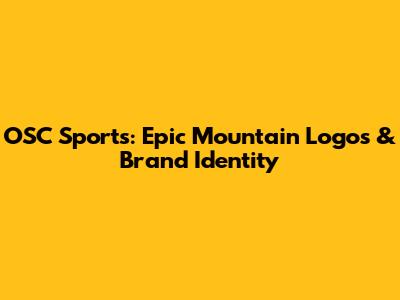 OSC Sports: Epic Mountain Logos & Brand Identity