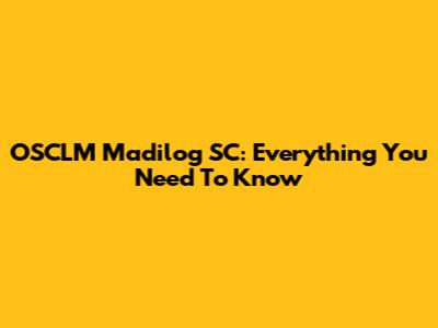 OSCLM Madilog SC: Everything You Need To Know