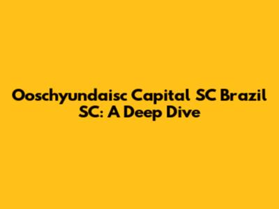Ooschyundaisc Capital SC Brazil SC: A Deep Dive