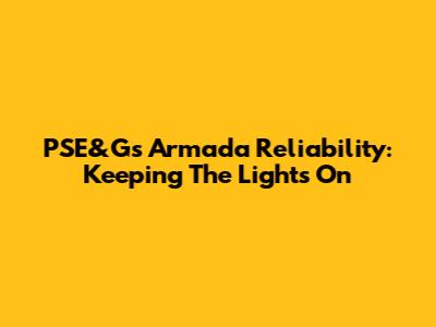 PSE&G's Armada Reliability: Keeping The Lights On