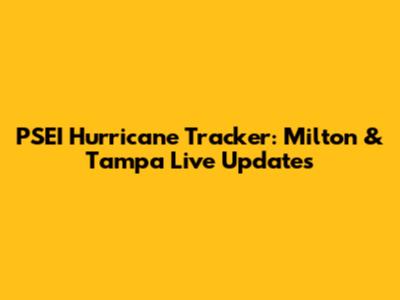 PSEI Hurricane Tracker: Milton & Tampa Live Updates