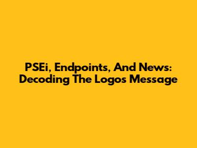 PSEi, Endpoints, And News: Decoding The Logo's Message