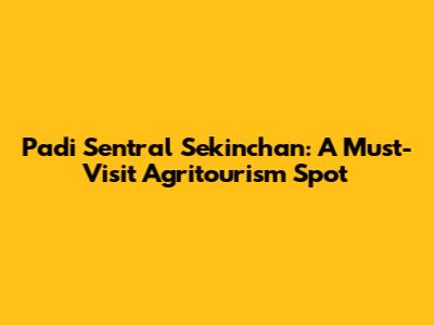 Padi Sentral Sekinchan: A Must-Visit Agritourism Spot