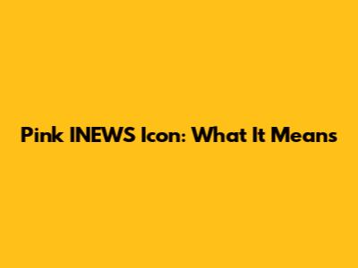 Pink INEWS Icon: What It Means