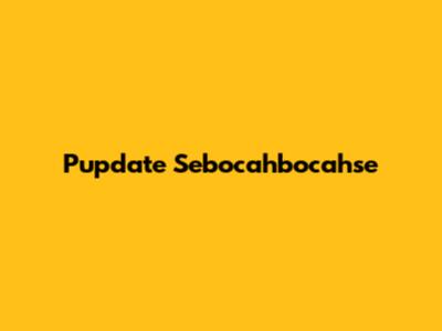 Pupdate Sebocahbocahse