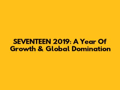 SEVENTEEN 2019: A Year Of Growth & Global Domination