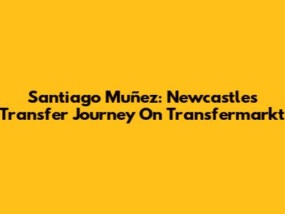 Santiago Muñez: Newcastle's Transfer Journey On Transfermarkt